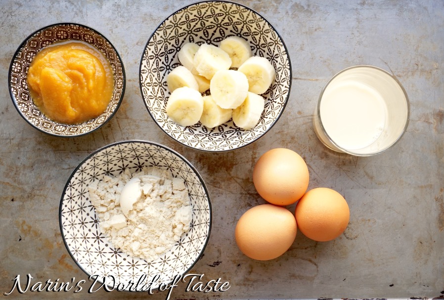 Banana and Applesauce Pancakes Narin's World of Taste