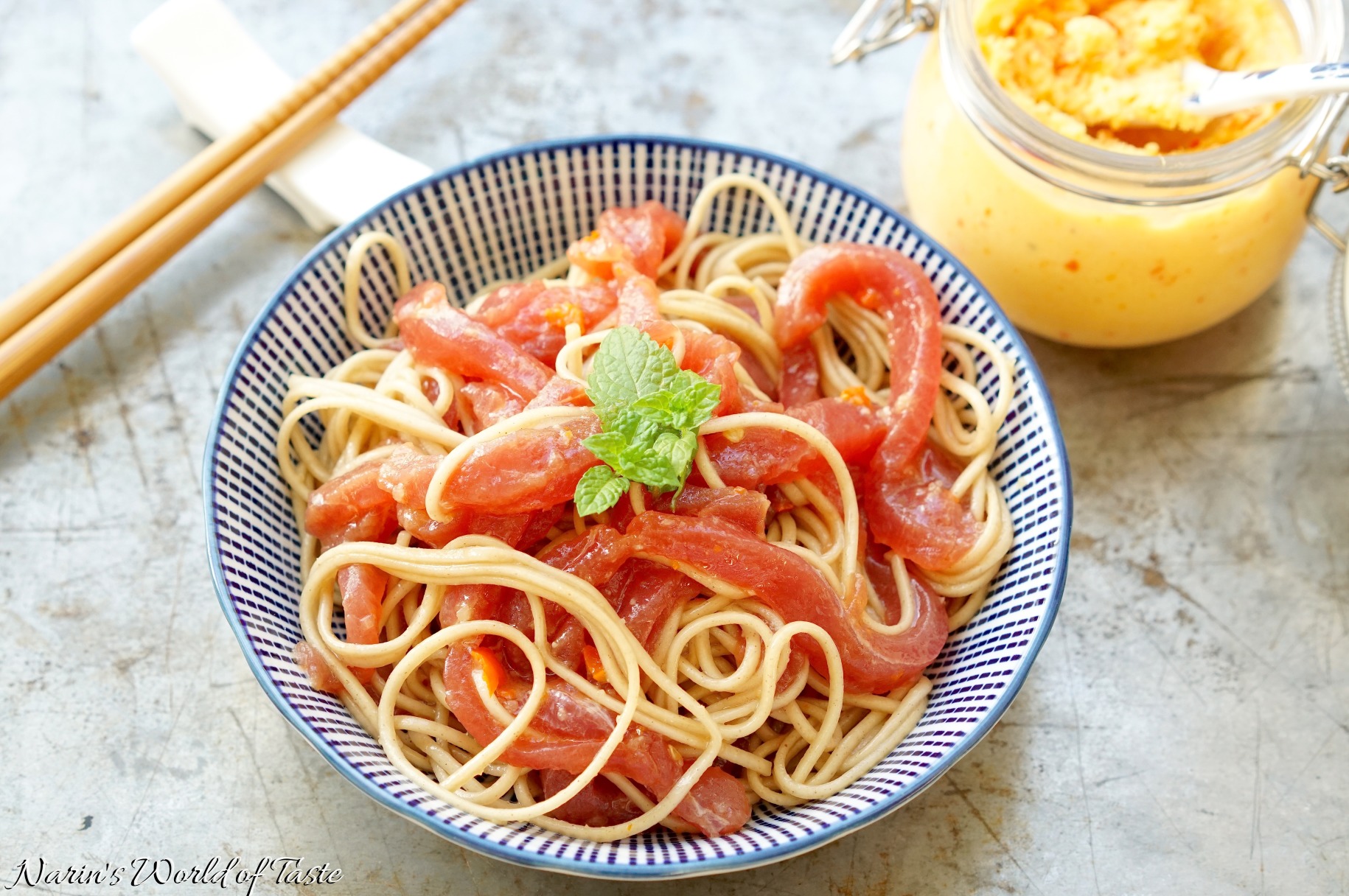 Asian Raw Tuna & Soba Noodles Narin's World of Taste