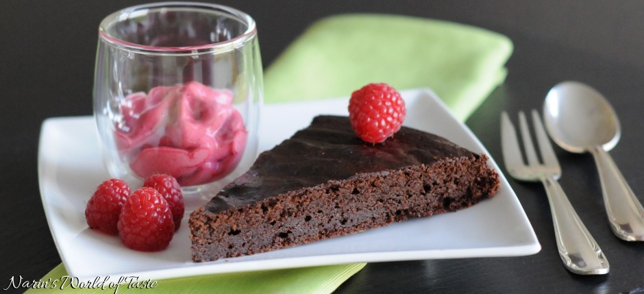 Dark Chocolate Cake with Forest Berry Foam