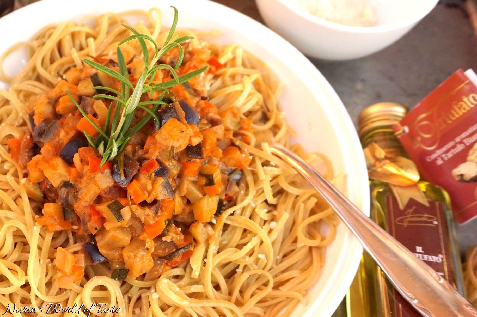 Vegetarian Pasta Sauce with Truffle Oil Narin's World of Taste