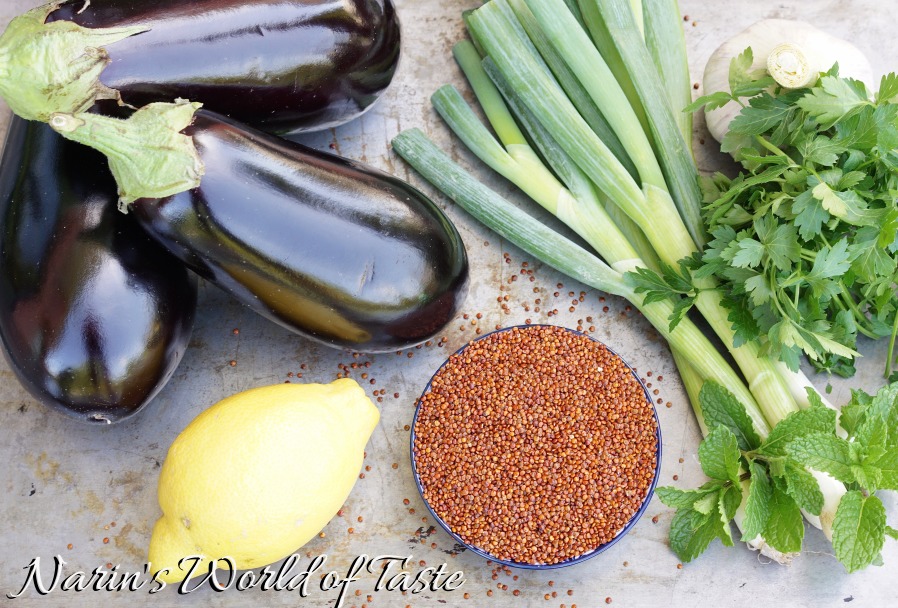 Eggplant Mint Quinoa Narin's World of Taste